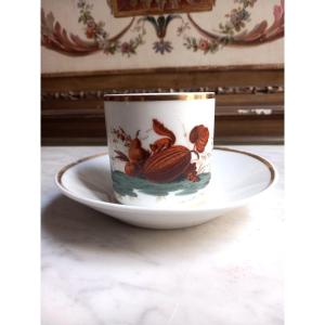 Porcelaine De Paris- Tasse Et Sa Sous Tasse - époque Empire