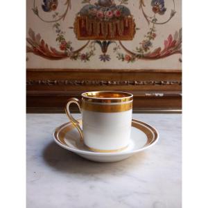 Paris Porcelain - Cup And Its Saucer - Empire Period