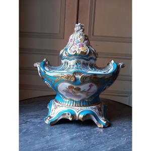 Sèvres Style - Pot Pourri Vase Porcelain (pot Pourri Gondole)