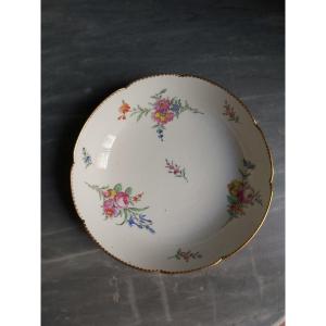 Limoges, Manufacture Du Comte d'Artois - Compotier Rond En Porcelaine Dure - XVIIIe Siècle 