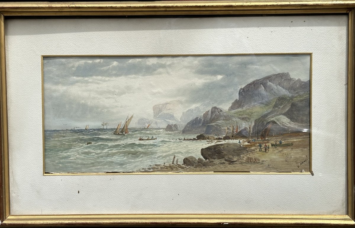 Edward Nevil - Le Départ Des Voiliers-photo-2