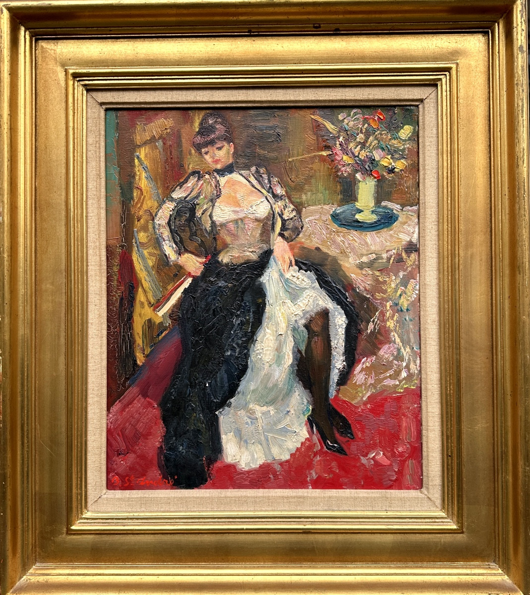 Louis BERTHOMME SAINT-ANDRE (1905-1977) Le grand jupon noir-photo-2