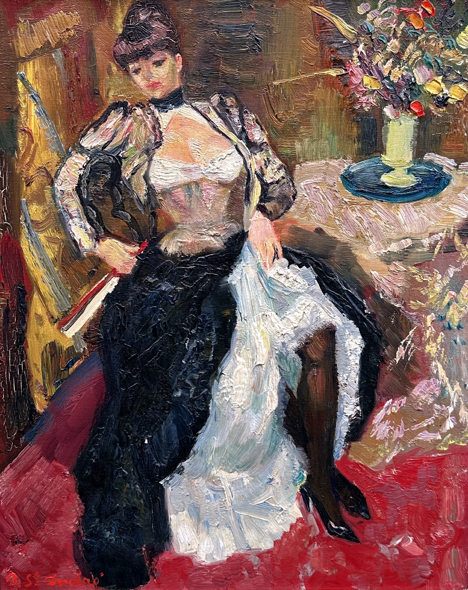 Louis BERTHOMME SAINT-ANDRE (1905-1977) Le grand jupon noir