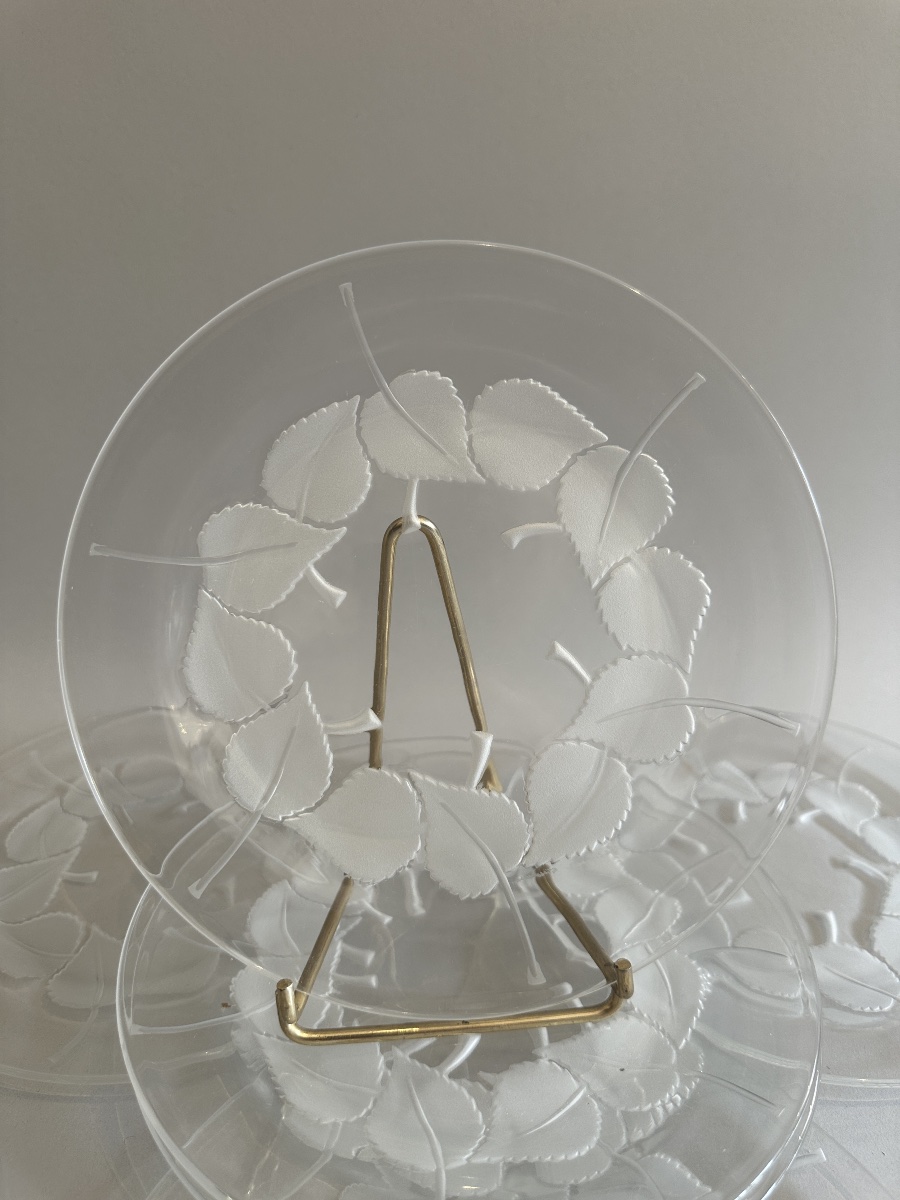 Lalique France – Set Of Ten Rolleboise Plates, -photo-2