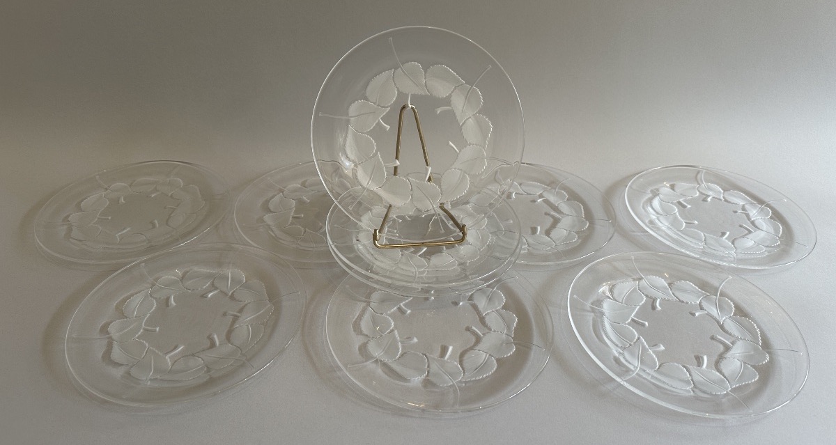 Lalique France – Set Of Ten Rolleboise Plates, 