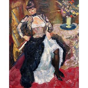 Louis BERTHOMME SAINT-ANDRE (1905-1977) Le grand jupon noir