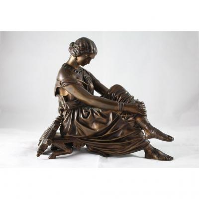 Sculpture En Bronze "Sappho" par James Pradier (1790-1852), fonderie Susse et Frères