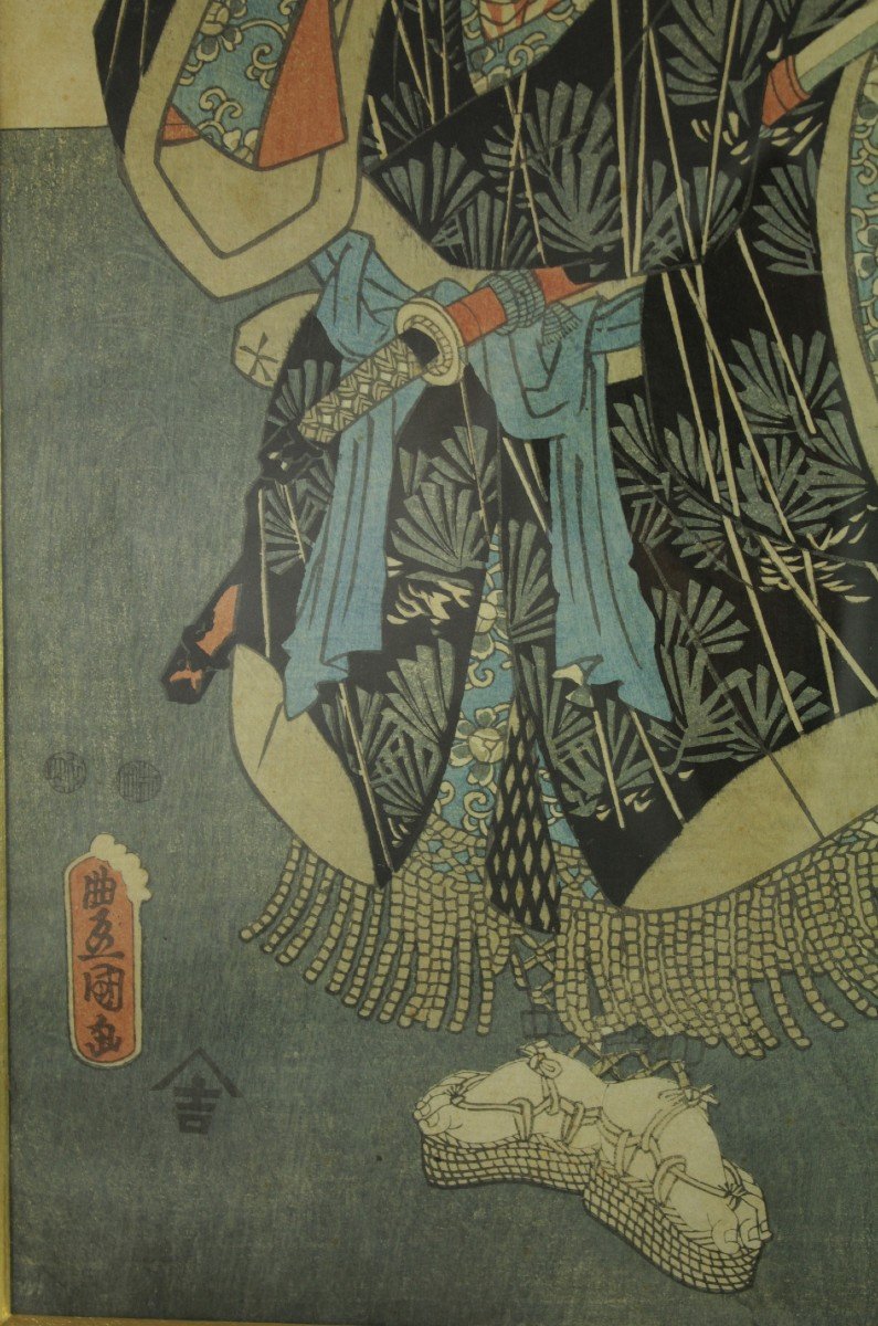 Japanese Print 'kabuki Actors' Utagawa Toyokuni III (1786-1865)-photo-6