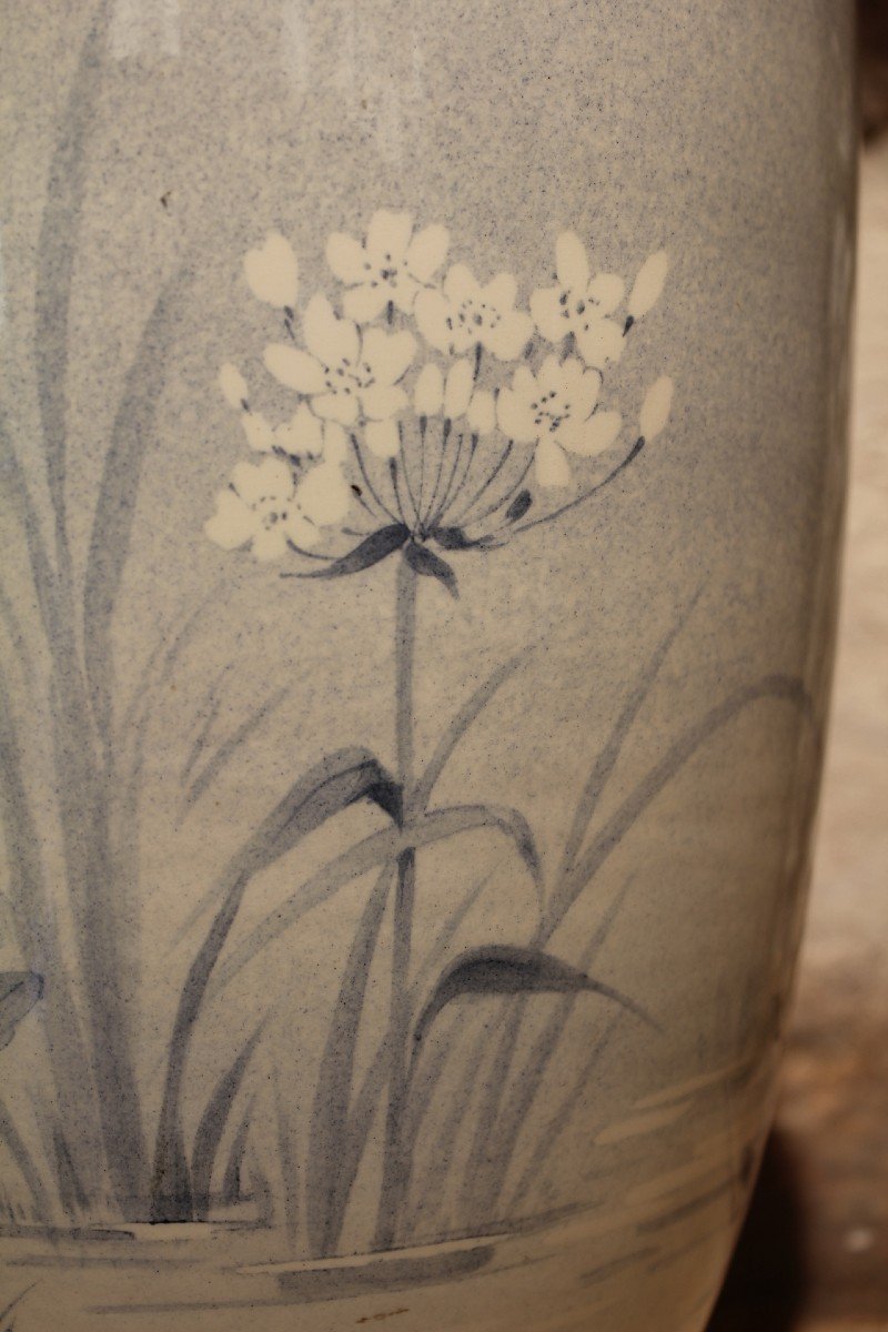 Grand Vase En Faïence De Lunéville (keller Et Guérin) Entre 1900 Et 1920-photo-2