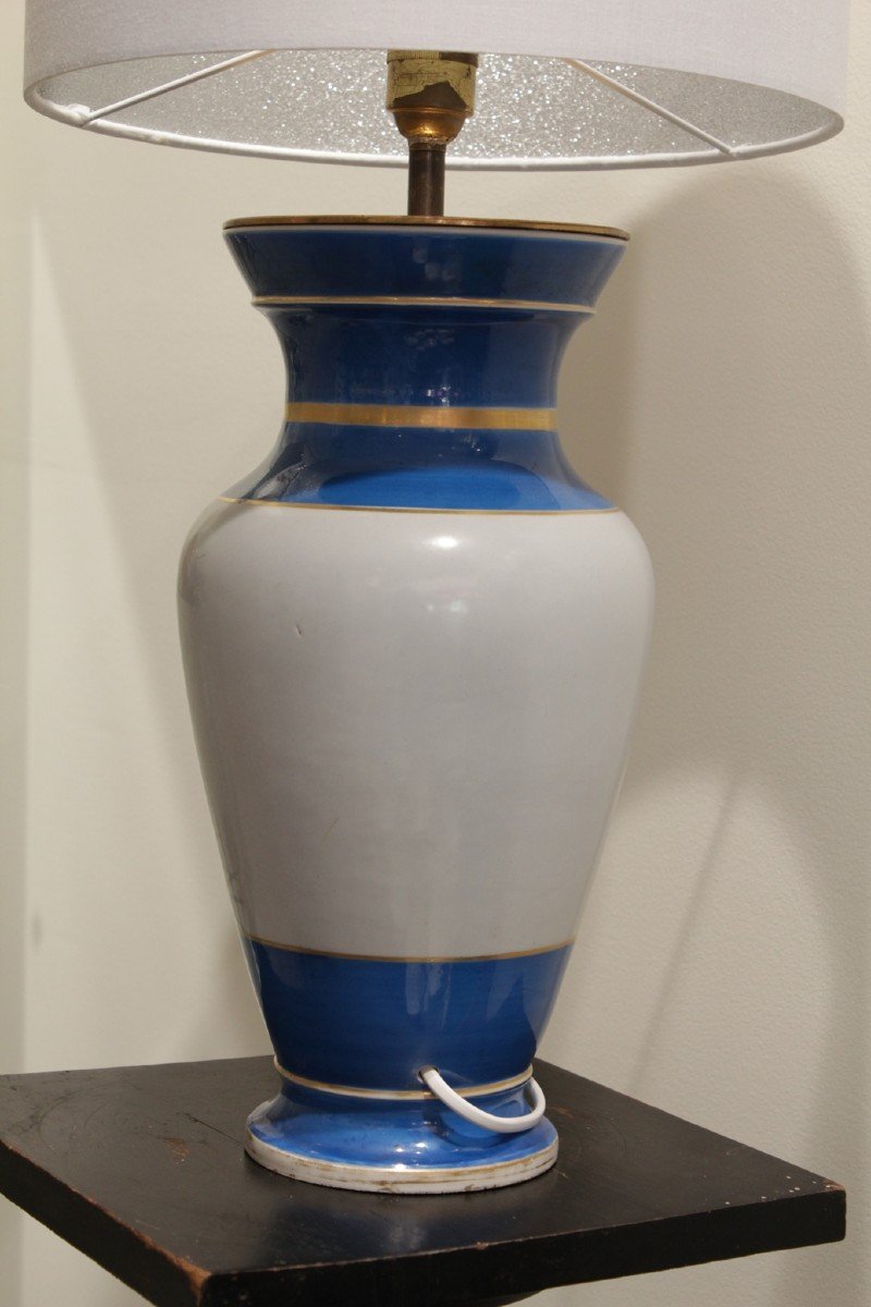 Porcelain Lamp Decor 'bacchanales' (wine Theme) Late 19th Century Period-photo-6