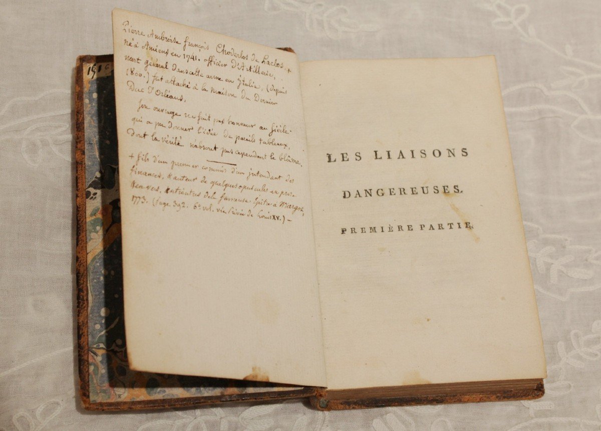 Book 'les Liaisons Dangereuses' By Pierre Choderlos De Laclos 1792 Edition-photo-2