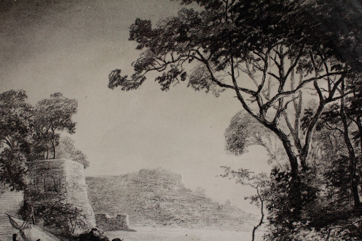 Grand Plat De Présentation En Faïence De Premières, Période Jules Lavalle (1860-1880)-photo-2
