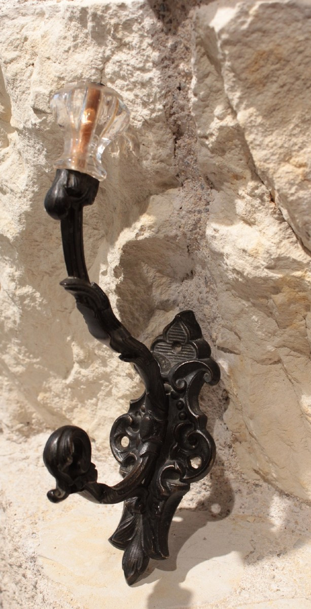 Coat Rack, Patinated Bronze And Glass, Late 19th Century-photo-1