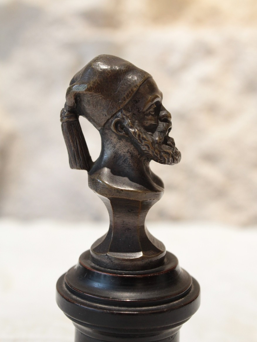 Small Orientalist Bronze Figure 'ibrahim Pasha' Late 19th Century-photo-2