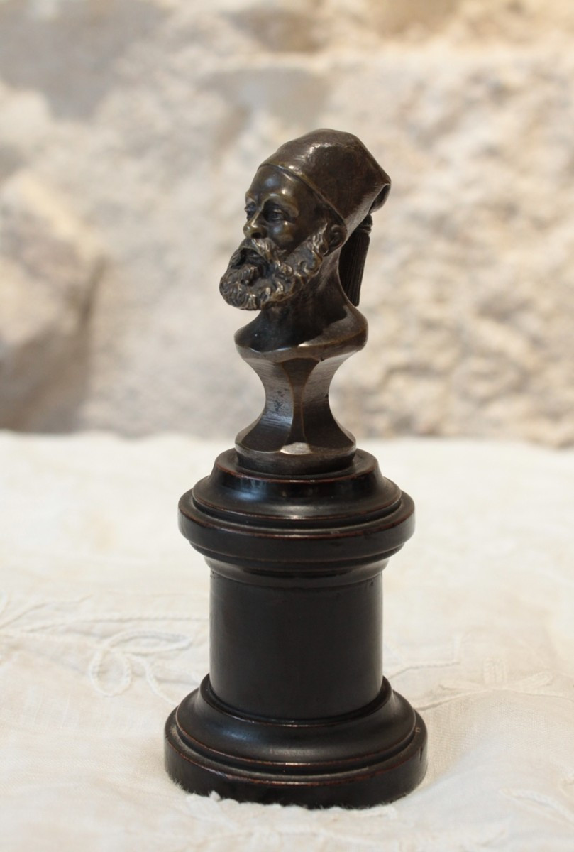 Small Orientalist Bronze Figure 'ibrahim Pasha' Late 19th Century-photo-3