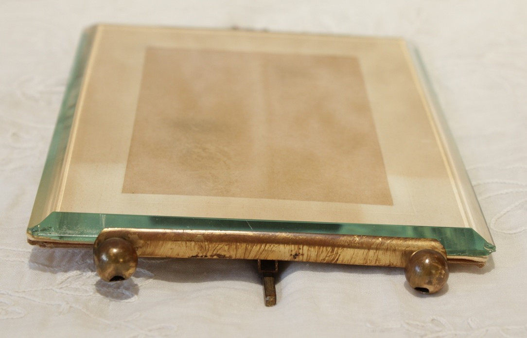 Glass And Enamelled Brass Photo Frame, Late 19th, Early 20th Century-photo-4