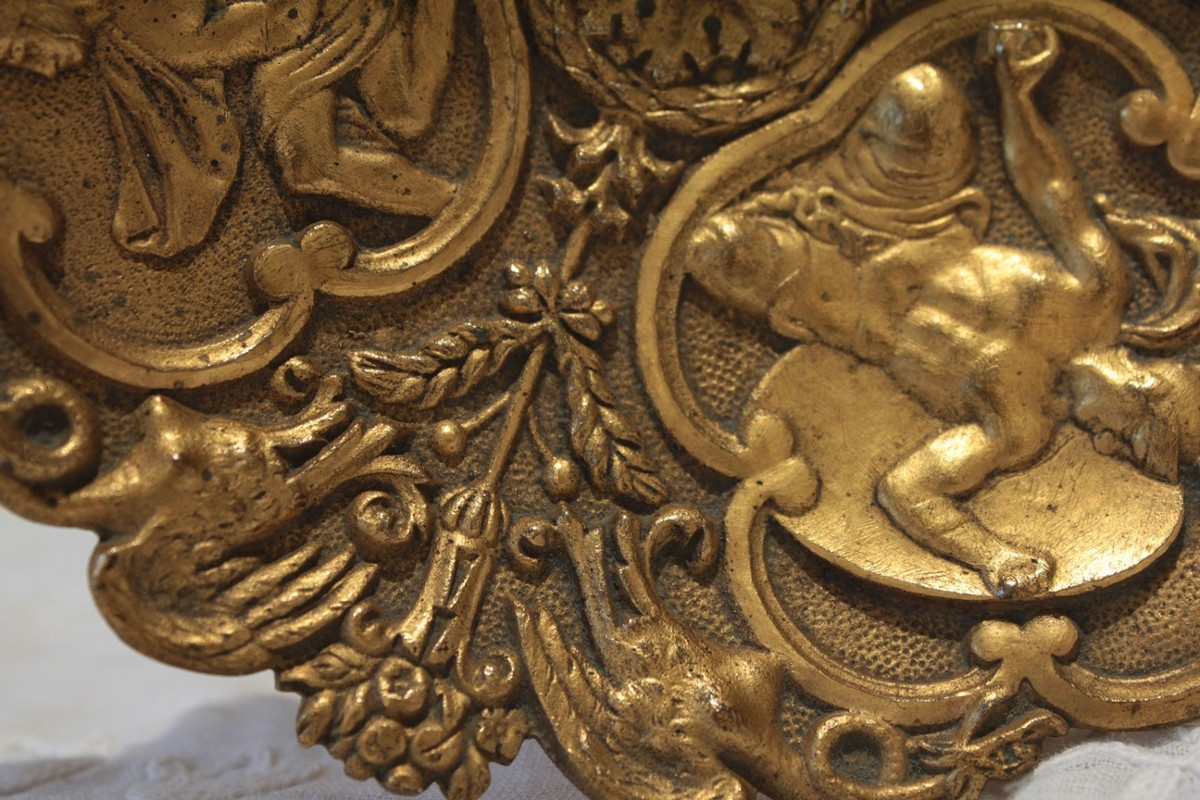 Pair Of Gilt Bronze And Marble Cassolettes, Late 19th Century-photo-2