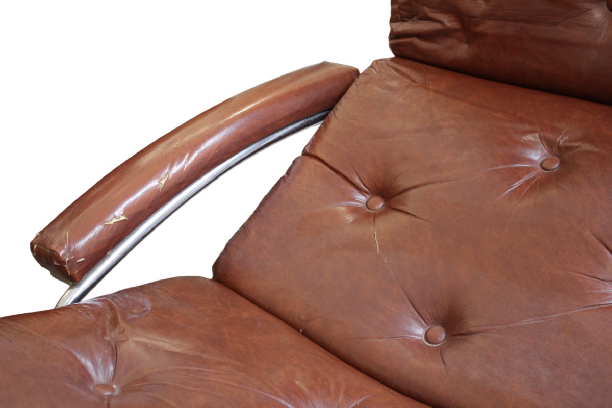 'lama' Lounge Chair By Bahmüller Circa 1970-photo-4