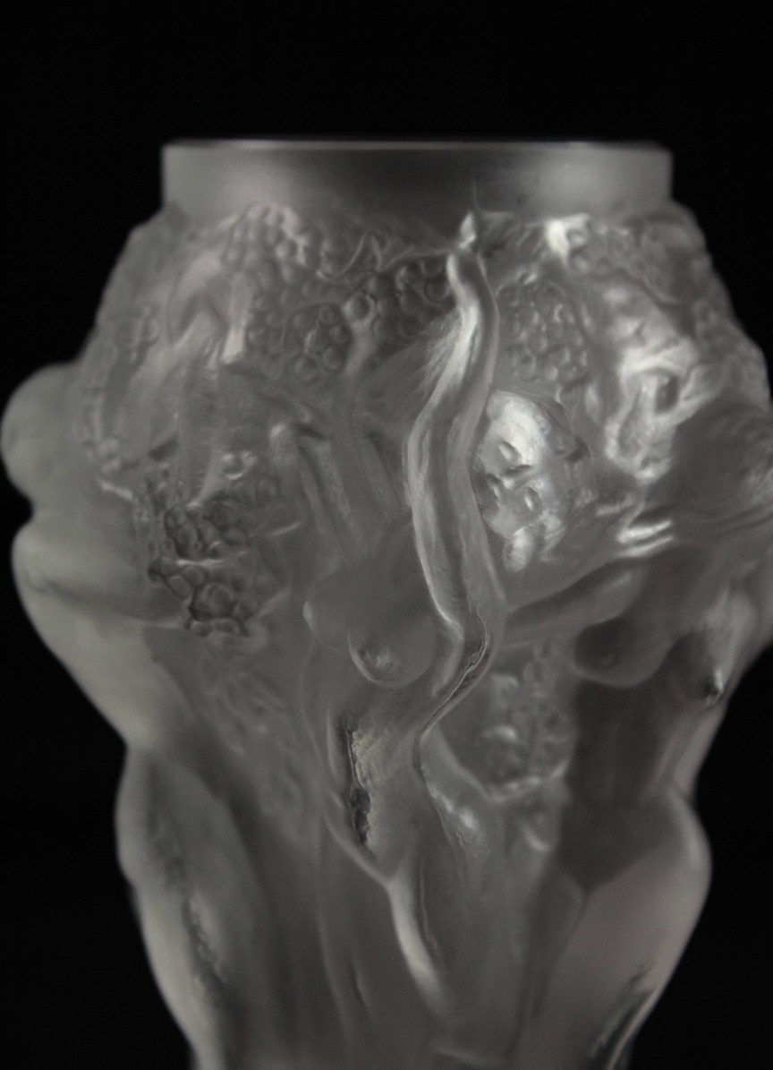 Molded And Satin-finished Crystal Vase Attributed To Heinrich Hoffmann, "ingrid" Model, Circa 1930-photo-1