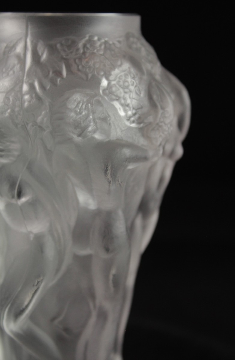 Molded And Satin-finished Crystal Vase Attributed To Heinrich Hoffmann, "ingrid" Model, Circa 1930-photo-5
