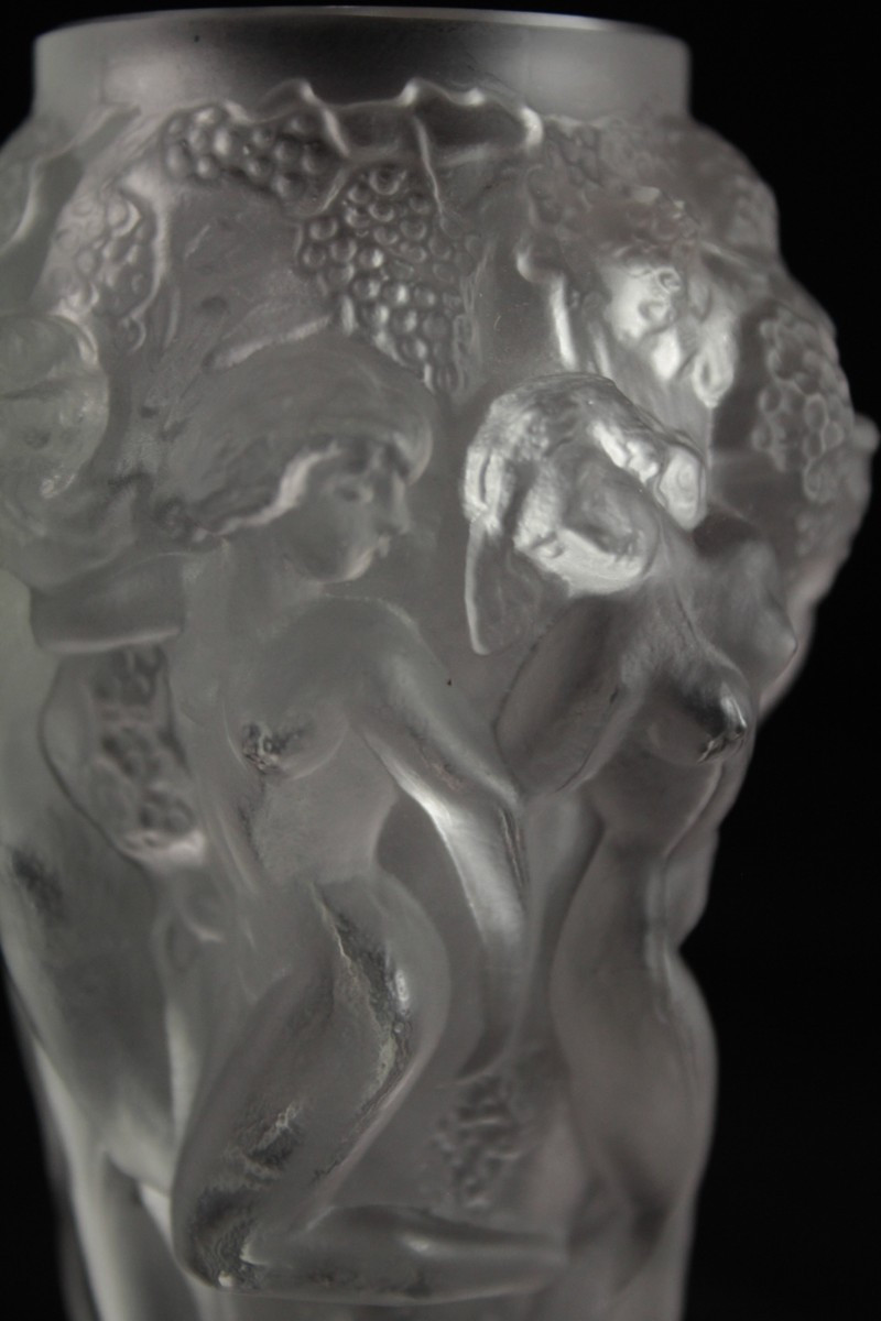 Molded And Satin-finished Crystal Vase Attributed To Heinrich Hoffmann, "ingrid" Model, Circa 1930-photo-6