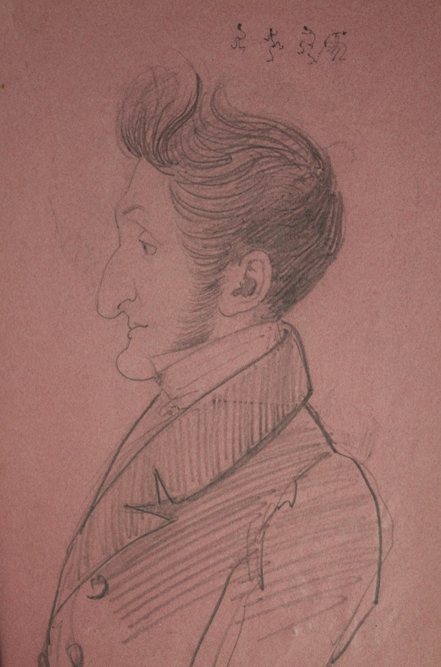 Recueil non relié contenant 22 dessins, dont caricatures, fin 19ème siècle-photo-7