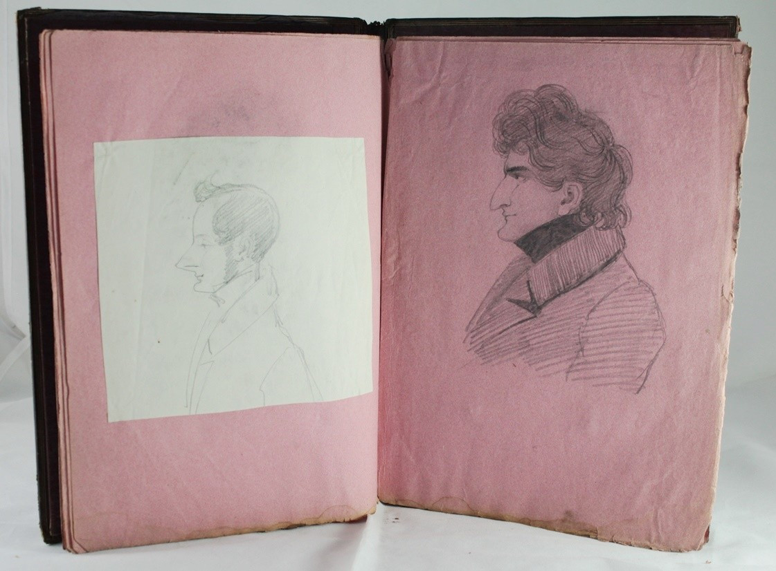 Recueil non relié contenant 22 dessins, dont caricatures, fin 19ème siècle