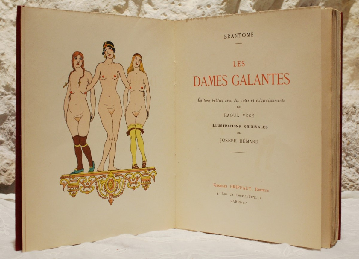 Boxed Book 'les Dames Galantes' By Brantôme, Hémard Illustrations, 1930