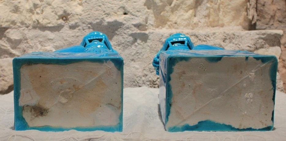 Large Pair Of Ceramic Foo Dogs, First Half Of The 20th Century-photo-8