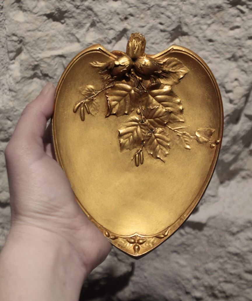 Vide-poche en bronze doré signé Charles Som Guénardeau, Susse Frères édition vers 1900-photo-2