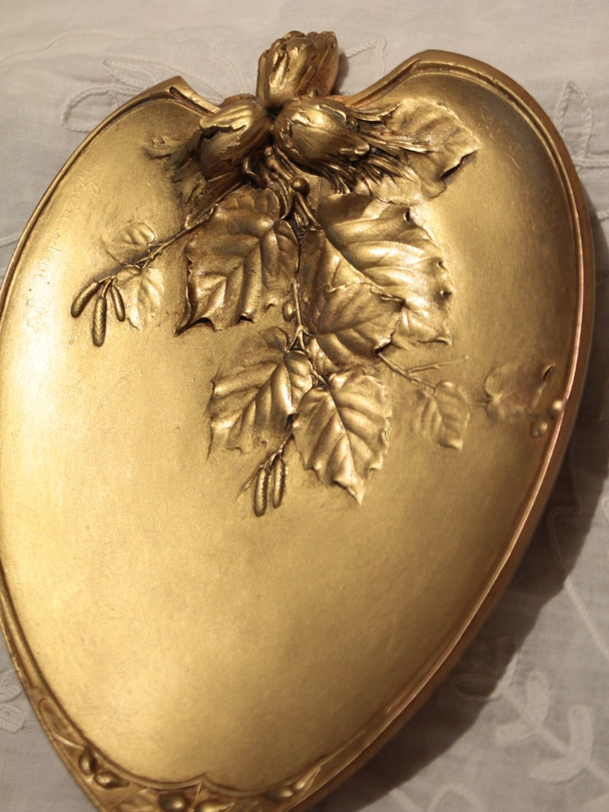 Vide-poche en bronze doré signé Charles Som Guénardeau, Susse Frères édition vers 1900-photo-1