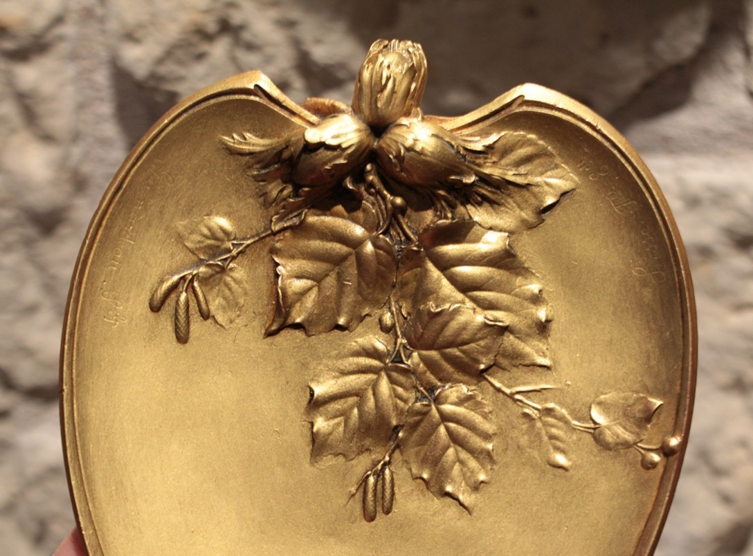 Vide-poche en bronze doré signé Charles Som Guénardeau, Susse Frères édition vers 1900-photo-4