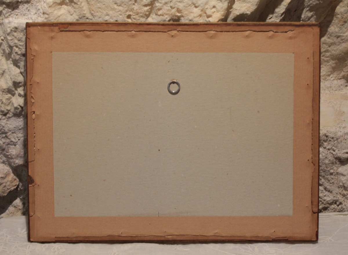 Aquarelle 'Après-midi en terrasse' signée Gabriel griffon (1866-1938)-photo-5