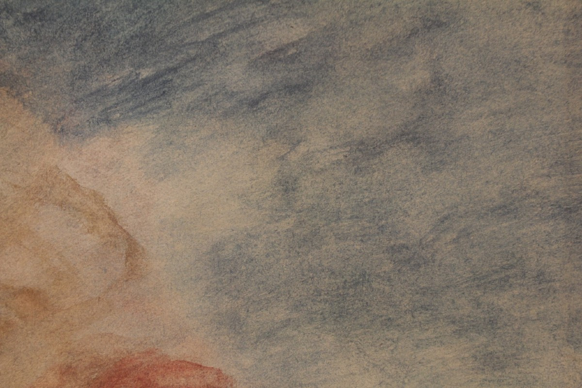 Watercolor 'women On The Beach' Signed Gabriel Griffon (1866-1933)-photo-1