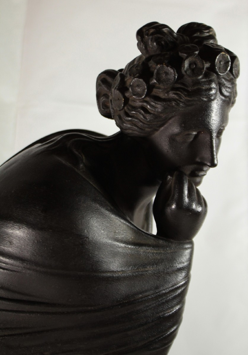 Large Plaster Sculpture 'polymnia' Early 20th Century-photo-2