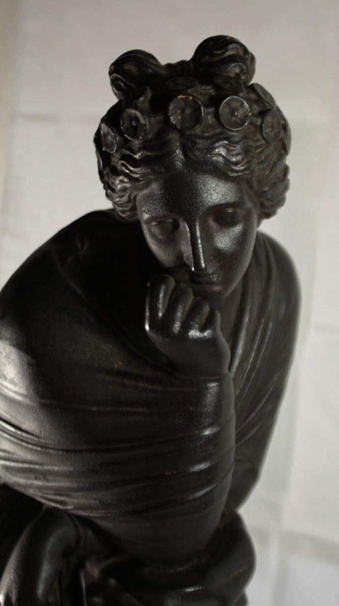 Large Plaster Sculpture 'polymnia' Early 20th Century-photo-4