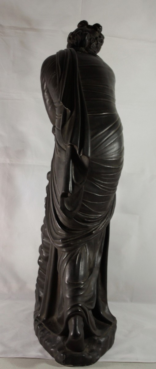 Large Plaster Sculpture 'polymnia' Early 20th Century-photo-6