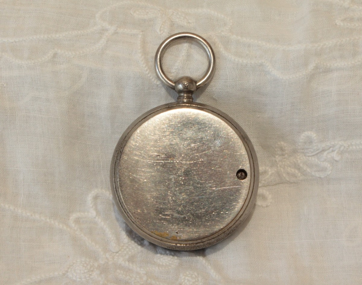 Pocket Aneroid Barometer Signed Pierre Louis Amédée Queslin (1819-1883)-photo-2
