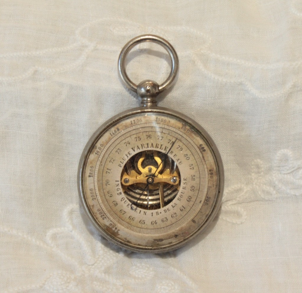 Pocket Aneroid Barometer Signed Pierre Louis Amédée Queslin (1819-1883)