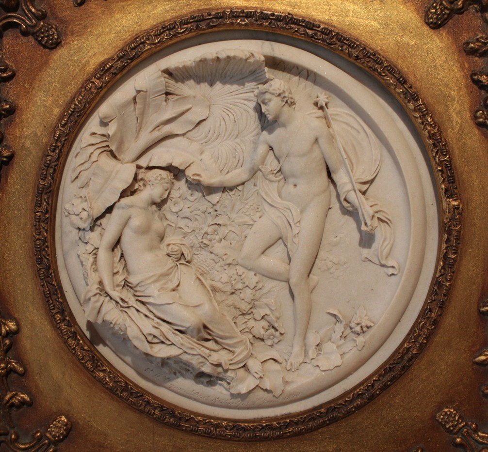 High-relief Sculpture 'the Sleep Of Titania And Oberon' By Edward William Wyon (1811-1885)-photo-2