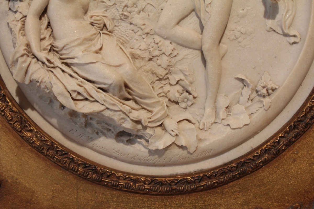 High-relief Sculpture 'the Sleep Of Titania And Oberon' By Edward William Wyon (1811-1885)-photo-4