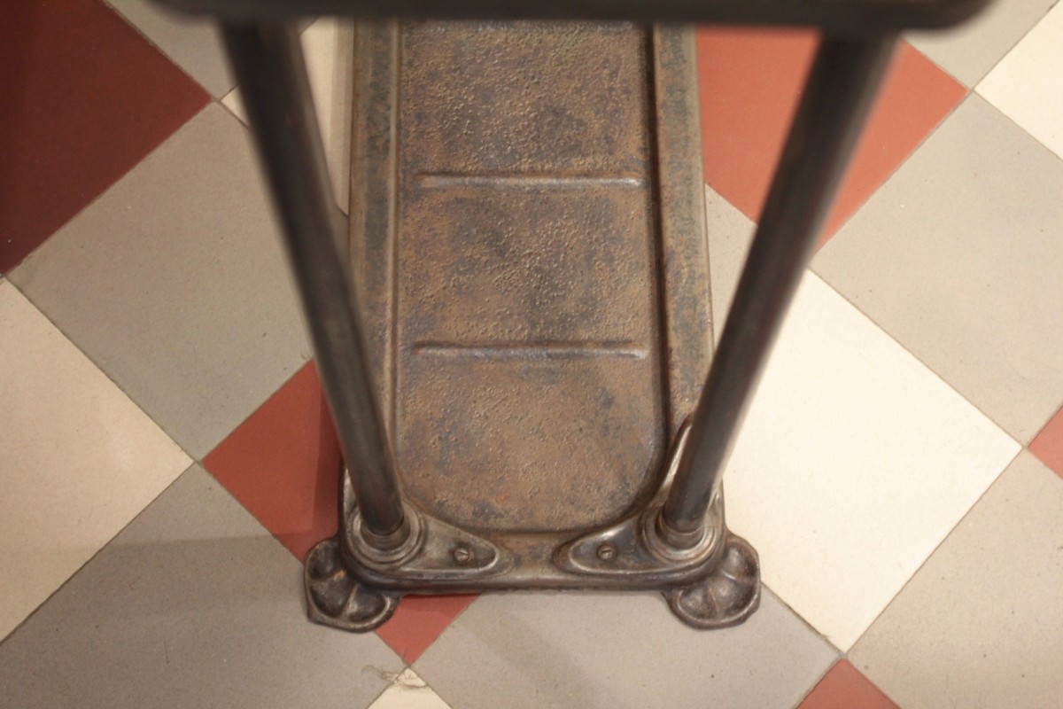 Porte-parapluie, porte-canne, en fer et laiton Art Nouveau vers 1900-photo-4