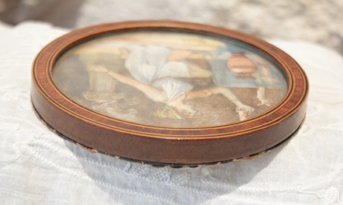 Aquarelle 'Rite cultuel grec' signée Louis Hista (1851-1934) pour Émile Langlade (1863-1939)-photo-7