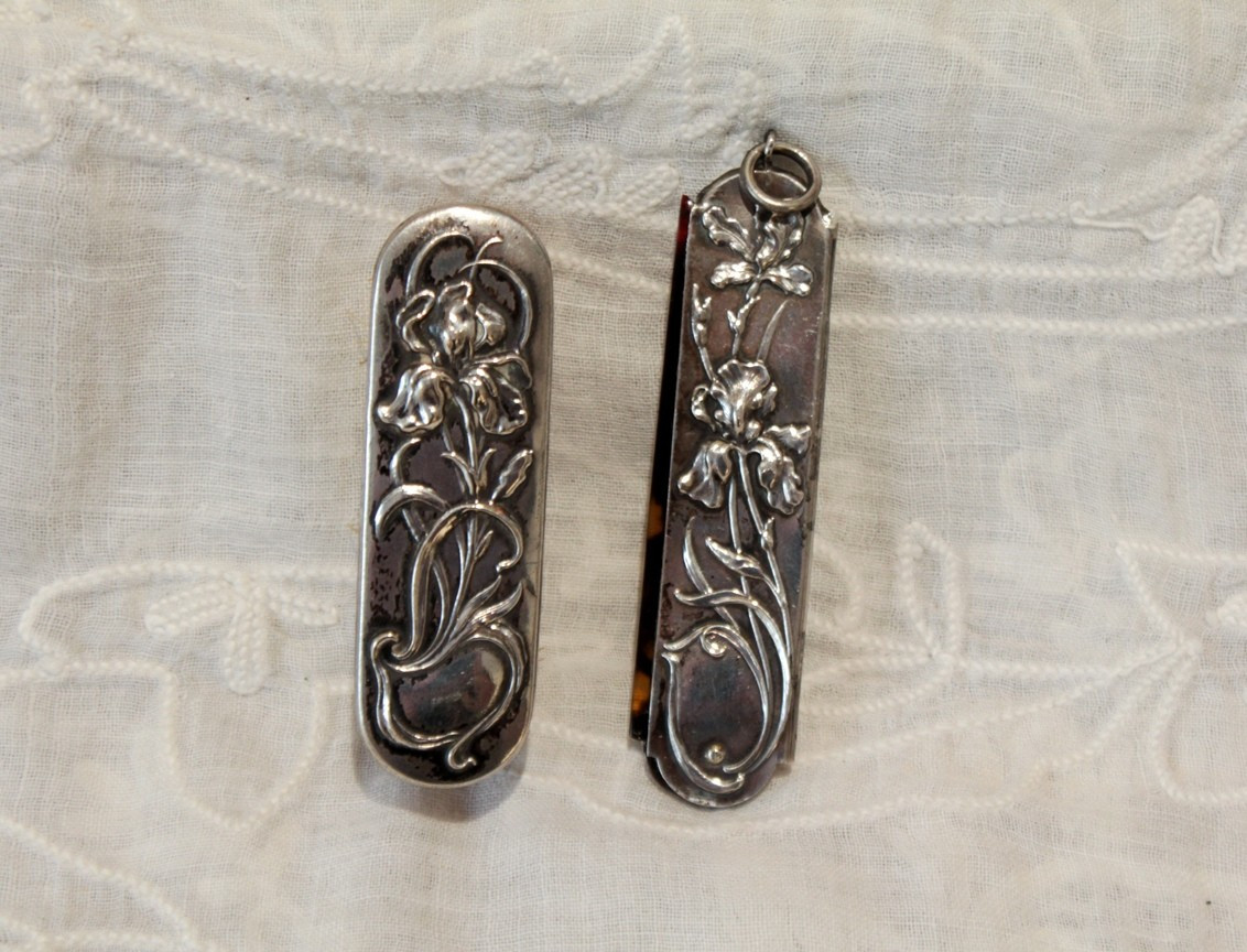 Miniature Brush And Comb Set In Solid Silver Circa 1900-photo-3