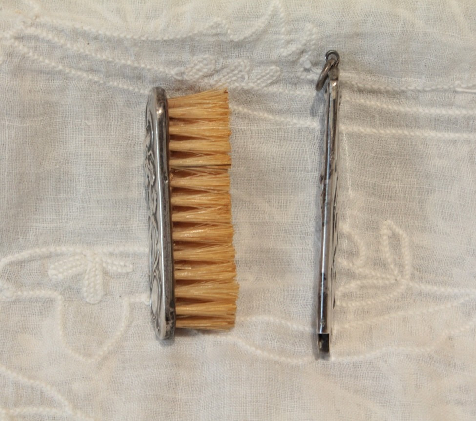 Miniature Brush And Comb Set In Solid Silver Circa 1900-photo-4