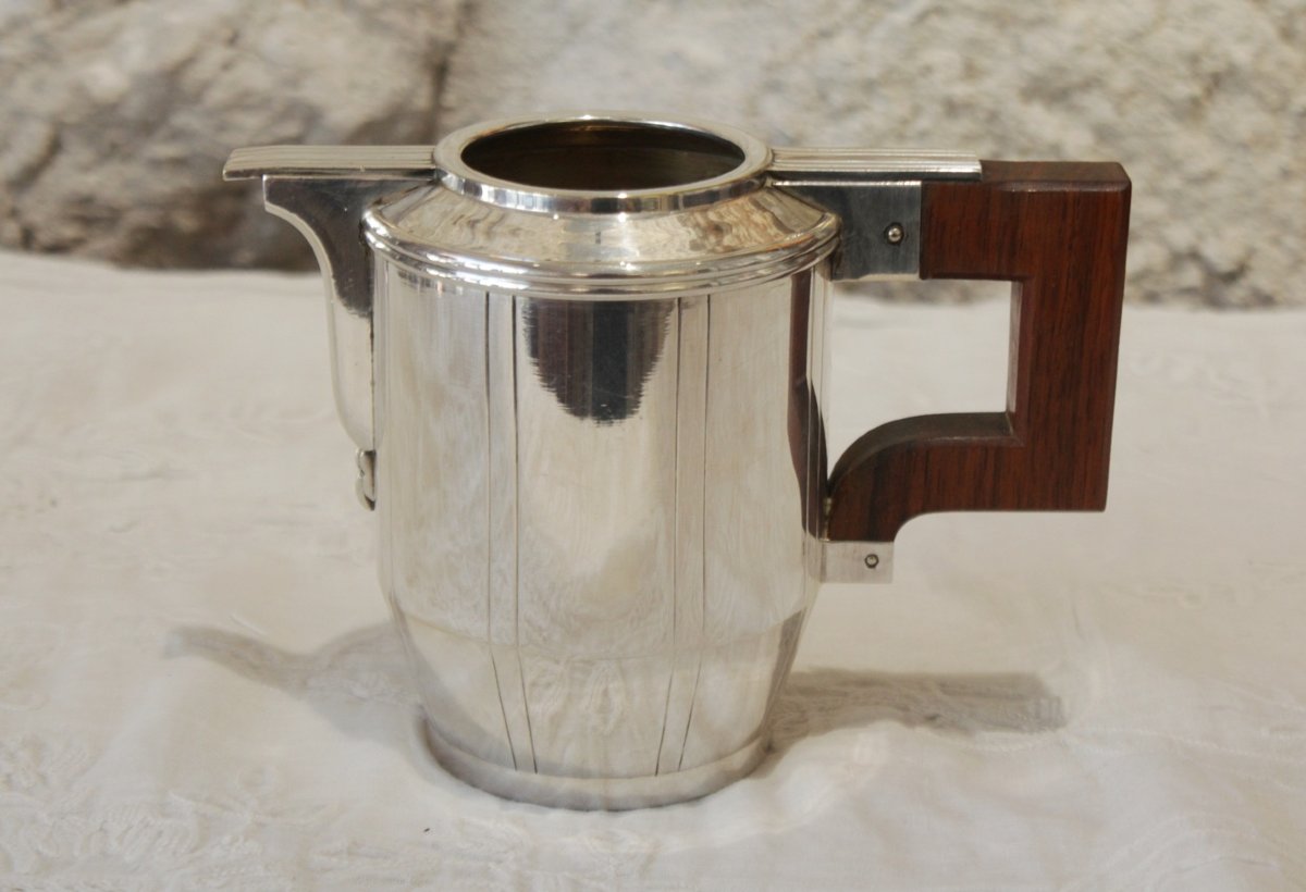 Service à thé et café en métal argenté époque Art Déco, vers 1930-photo-7