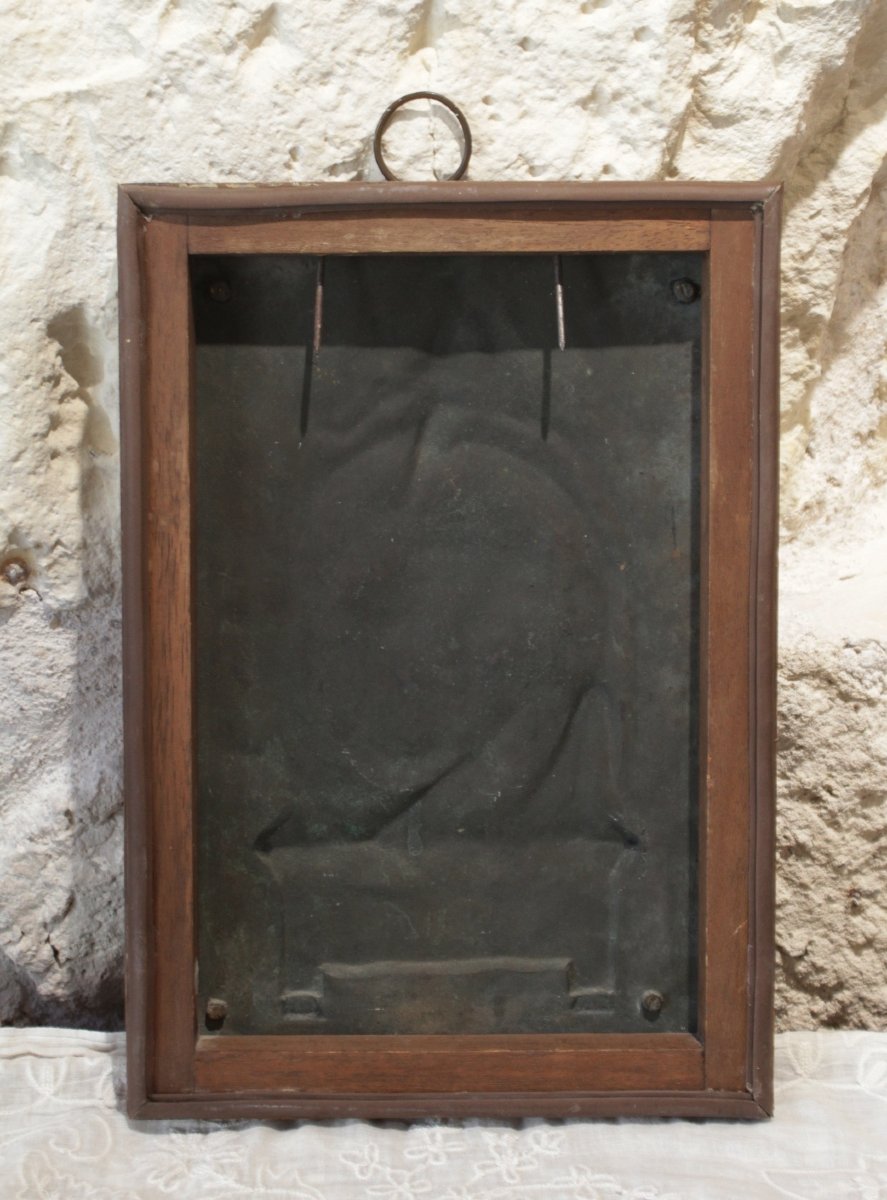 Bronze Bas-relief Plaque, "portrait Of A Woman," Attributed To Jules Clamagirand (1870–1937)-photo-8