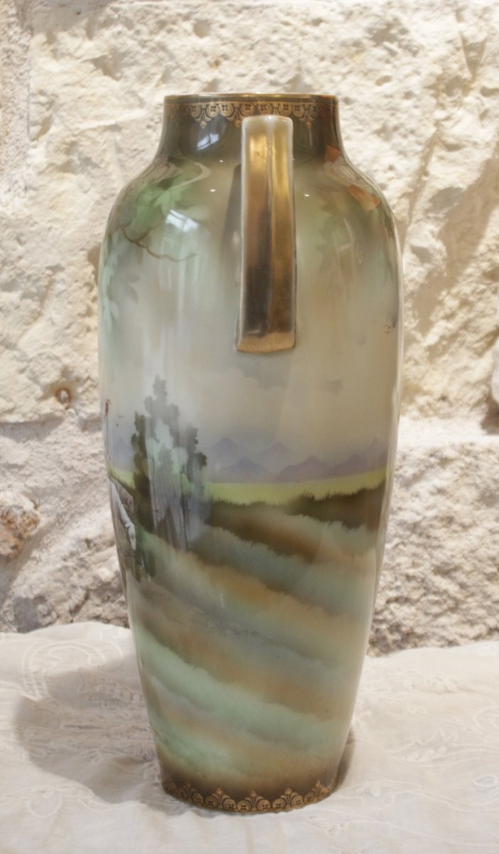 Baluster Vase With A Pastoral Scene, Reinhold Schlegelmilch Factory, Germany, 1869–1924-photo-1