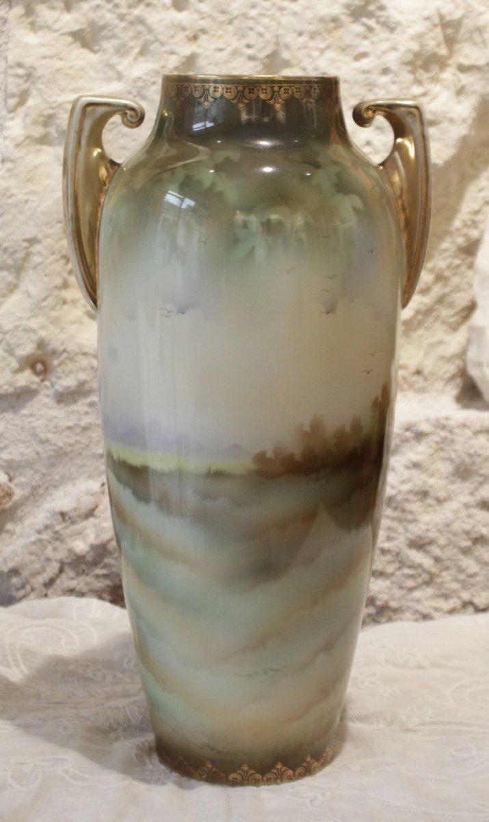 Baluster Vase With A Pastoral Scene, Reinhold Schlegelmilch Factory, Germany, 1869–1924-photo-2