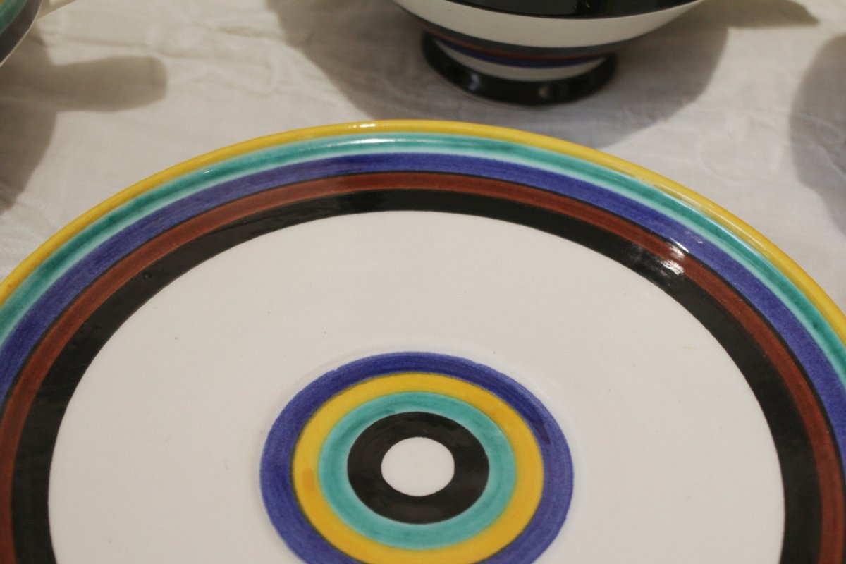 Earthenware Tea Set In The Style Of Margarete Heymann-loebenstein (1899–1990), Bauhaus-photo-3
